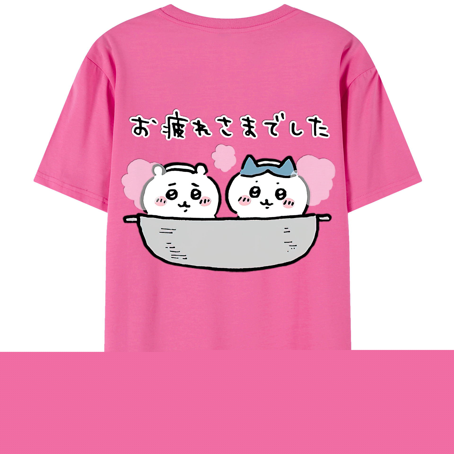 （画像用） ちいかわ ハチワレ Chii-kawa hachiware レディース半袖Tシャツ(バックプリント)